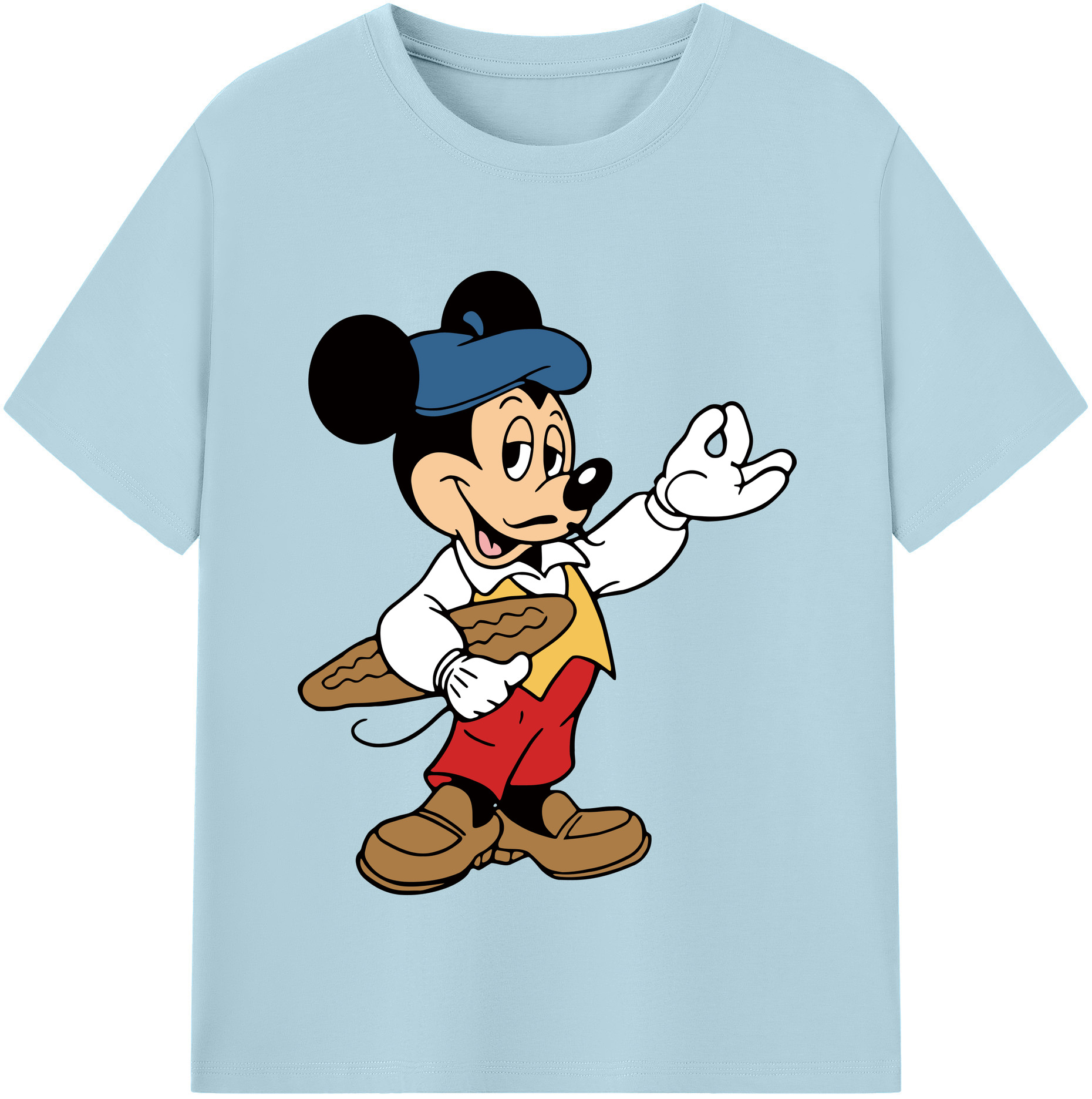 （画像用） ミッキーマウス Mickey Mouse 綿100％半袖Tシャツ（フロントプリント）